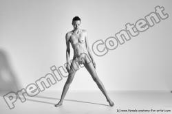 Nude Gymnastic poses Woman White Moving poses Athletic long brown Dynamic poses Pinup